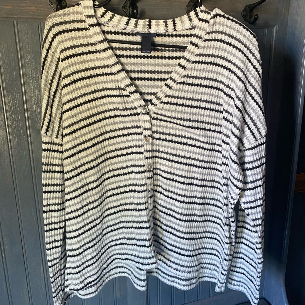 Daytrip Black and White Knit Top